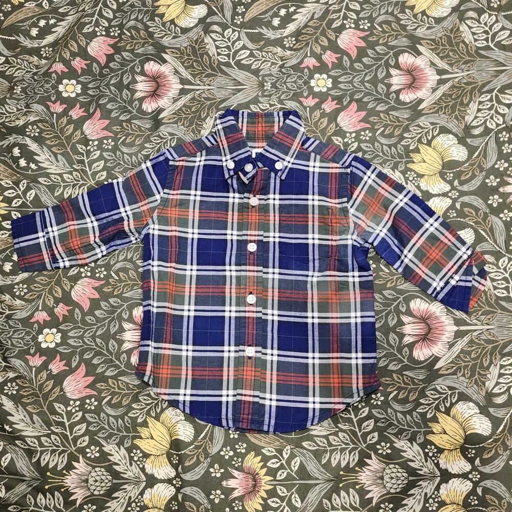 Janie and Jack Plaid Button Down Shirt